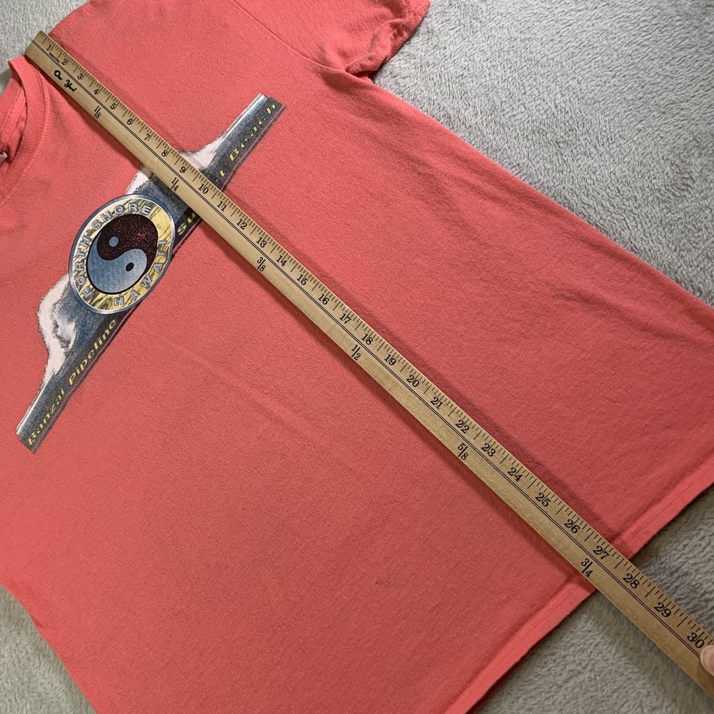 North Shore Hawaii Shirt Mens Large Pink Gildan Yin Yang Surf Graphic Tee - Picture 6 of 10